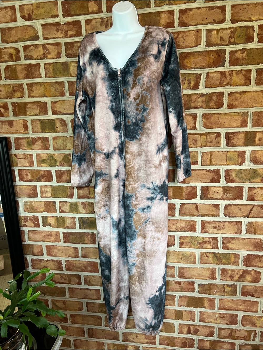 NATURAL LIFE Women's Tie-Dye onesie Pajamas - super soft Medium